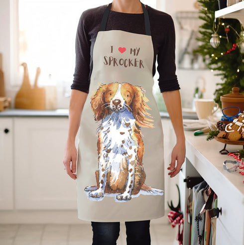 Sprocker Red & White Apron